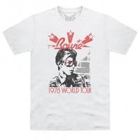 Official David Bowie Tour 78 White T Shirt