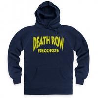 official death row records block yellow logo hoodie