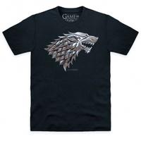 Official Game of Thrones - House Stark Metallic T Shirt