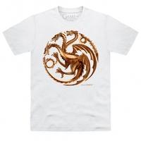 Official Game of Thrones - House Targaryen Metallic T Shirt
