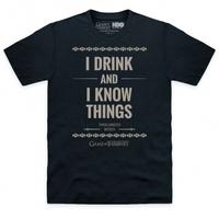 Official Game Of Thrones I Know Things Quote T Shirt