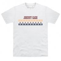 Official Johnny Cash T Shirt - Stars And Stripes