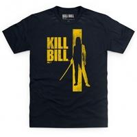 Official Kill Bill Vol 1 Distressed Yellow Logo T Shirt