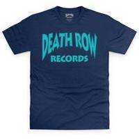 official death row records block blue logo t shirt