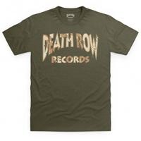 Official Death Row Records Camo Brown Logo T Shirt