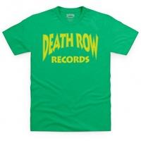 Official Death Row Records Block Yellow Logo T Shirt