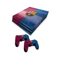 Official Barcelona FC PS4 Pro Console Skin and 2x Controller Skin Combo Pack