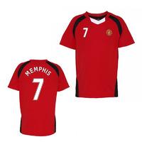 Official Man United Training T-Shirt (Red) (Memphis 7)