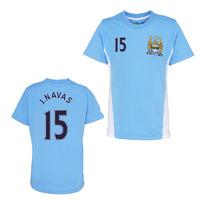 official man city training t shirt sky blue j navas 15