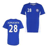 Official Chelsea Training T-Shirt (Blue) (Azpilicueta 28)