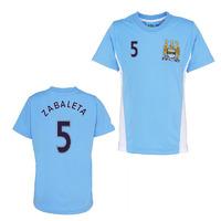 Official Man City Training T-Shirt (Sky Blue) (Zabaleta 5)