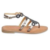 Ofélie Flat Heel Leather Sandals with Buckle