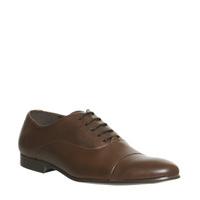 Office Flounder Toe Cap BROWN LEATHER