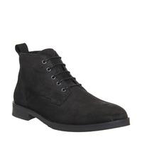 office cage lace chukka boot black waxy suede