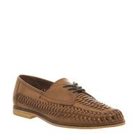 office brixton weave lace tan washed leather