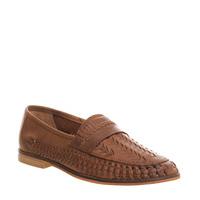 Office Bow Weave Slip On TAN WASHED LEATHER