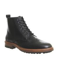 office ambassador brogue boot black leather