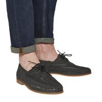 office brixton weave lace black washed leather