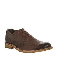 office bhatti brogue chocolate leather