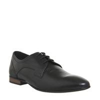 office eddie plain toe black leather