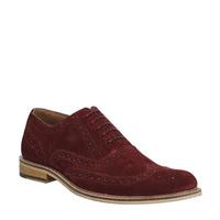 office bhatti brogue scarlet suede