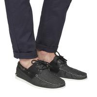 office floats your boat shoe black chambray