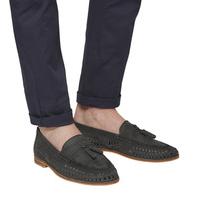 Office Finsbury Woven Tassle Loafer BLACK WASHED LEATHER