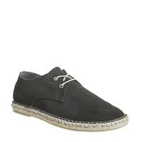 office beach lace up espadrille grey suede