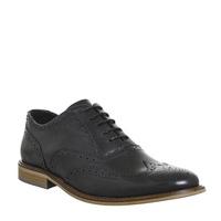 office friendly brogue black leather