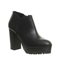 Office Frontline Cleated Ankle boots BLACK LEATHER