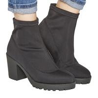 Office Alien Chunky Sock Boots BLACK