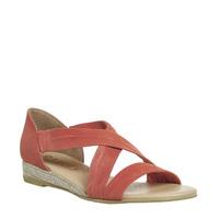 office hallie cross strap espradrille bright coral suede