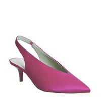 office mixer slingback kitten heel hot pink satin