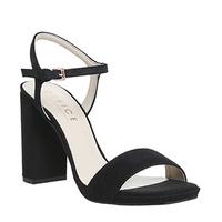 office hazzard slim platform sandal black suede