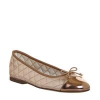 office cecilia toe cap ballerina rose gold