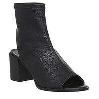 Office Automatic Stretch Cut Out Boots BLACK