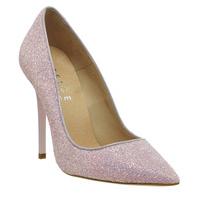 office on to point court heels lilac glitter