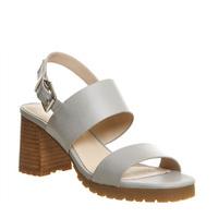 Office Fun Time Two Part Cleat Sole Sandal GREY LEATHER