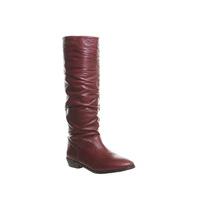 Office Eliza Slouch Knee Boots BURGUNDY