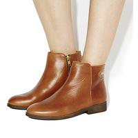 office intro back strap boot tan leather