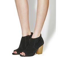 Office Jasmine Peeptoe Boot BLACK SUEDE