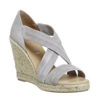 Office Holiday Wedge Espadrilles GREY SUEDE