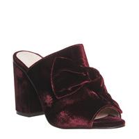 Office Aintree Bow Detail Mule BURGUNDY VELVET