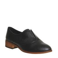 Office Flexi Elastic V Front Shoe BLACK LEATHER