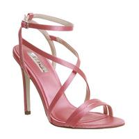 office hope strappy heeled sandals pink satin