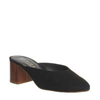 office fleeting closed toe mule black suede