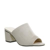 office madness block heel mule sandals grey