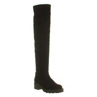 office notorious over the knee boots black suede