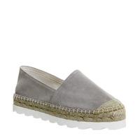 office finesse eva sole espadrilles grey suede