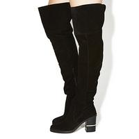 Office Elemental Over the Knee Boots BLACK SUEDE